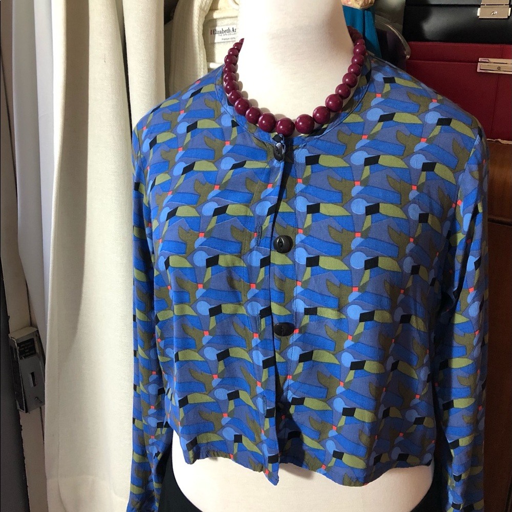 FLAX cropped shirt/jacket vintage j. Engelhart